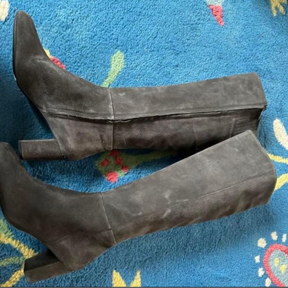Michael Kors gray suede boots